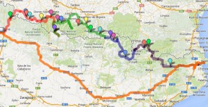 Ruta Transpirenaica que haremos (seguimos haciendo cambios), pero la salida es mañana desde Cervera pueblo de Marc Marquez